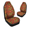 Golden Chinese Dragon Floral Print Car Seat Covers-grizzshop