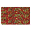 Golden Chinese Dragon Floral Print Door Mat-grizzshop