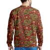 Golden Chinese Dragon Floral Print Men's Sweatshirt-grizzshop