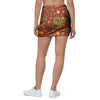 Golden Chinese Dragon Floral Print Mini Skirt-grizzshop