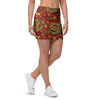 Golden Chinese Dragon Floral Print Mini Skirt-grizzshop