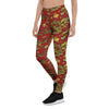 Golden Chinese Dragon Floral Print Women's Leggings-grizzshop