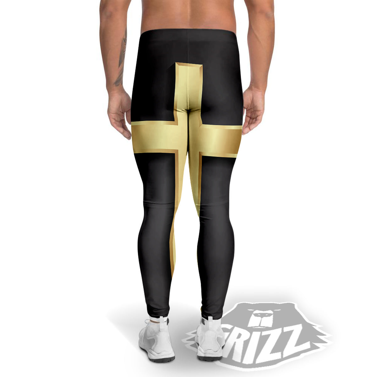 Golden Cross Classic Print Men's Leggings-grizzshop