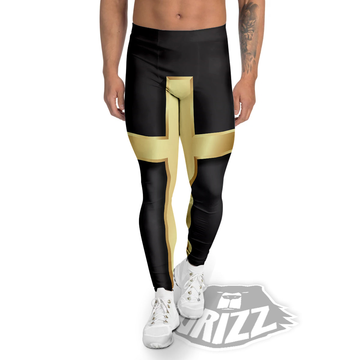 Golden Cross Classic Print Men's Leggings-grizzshop