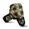 Golden Cross Ornamental Print Boxing Gloves-grizzshop