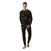 Golden Horoscope Zodiac Signs Print Pattern Men's Pajamas-grizzshop