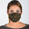 Golden Lotus Pattern Print Face Mask-grizzshop