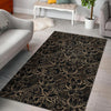 Golden Lotus Pattern Print Floor Mat-grizzshop