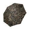 Golden Lotus Pattern Print Foldable Umbrella-grizzshop
