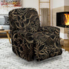 Golden Lotus Pattern Print Recliner Cover-grizzshop