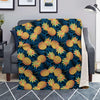 Golden Pineapple Edm Hawaiian Print Blanket-grizzshop