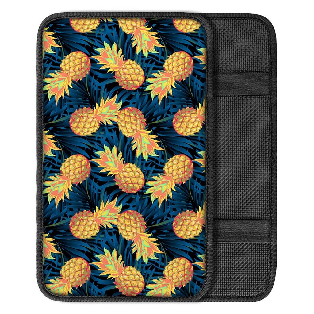 Golden Pineapple Edm Hawaiian Print Car Console Cover-grizzshop