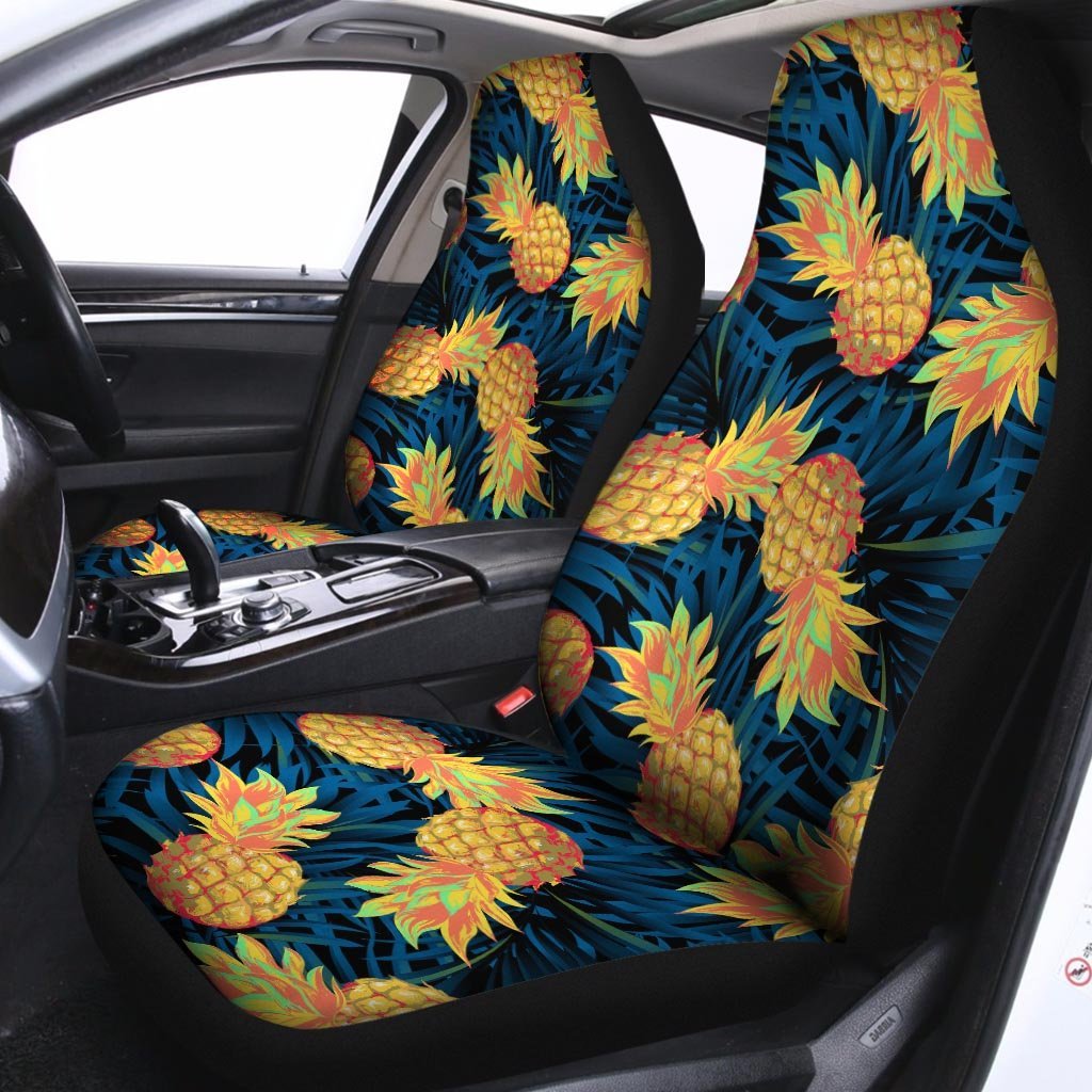 Golden Pineapple Edm Hawaiian Print Car Seat Covers-grizzshop