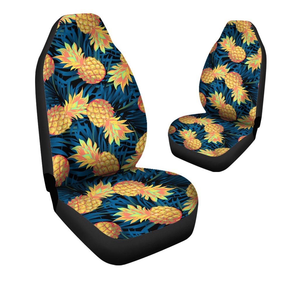 Golden Pineapple Edm Hawaiian Print Car Seat Covers-grizzshop