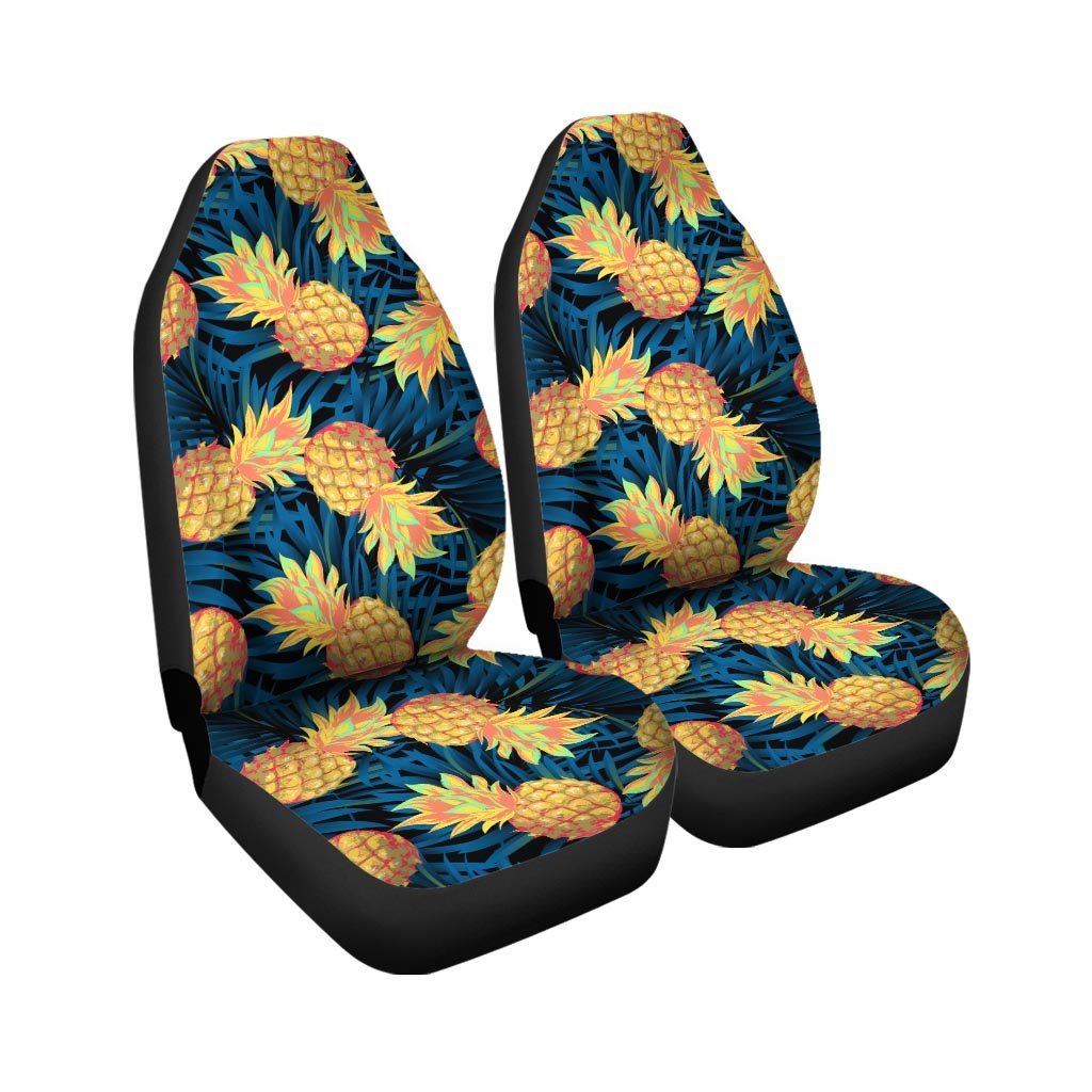 Golden Pineapple Edm Hawaiian Print Car Seat Covers-grizzshop