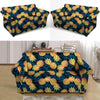 Golden Pineapple Edm Hawaiian Print Loveseat Cover-grizzshop