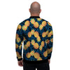 Golden Pineapple Edm Hawaiian Print Men's Bomber Jacket-grizzshop