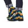 Golden Pineapple Edm Hawaiian Print Men's Boots-grizzshop