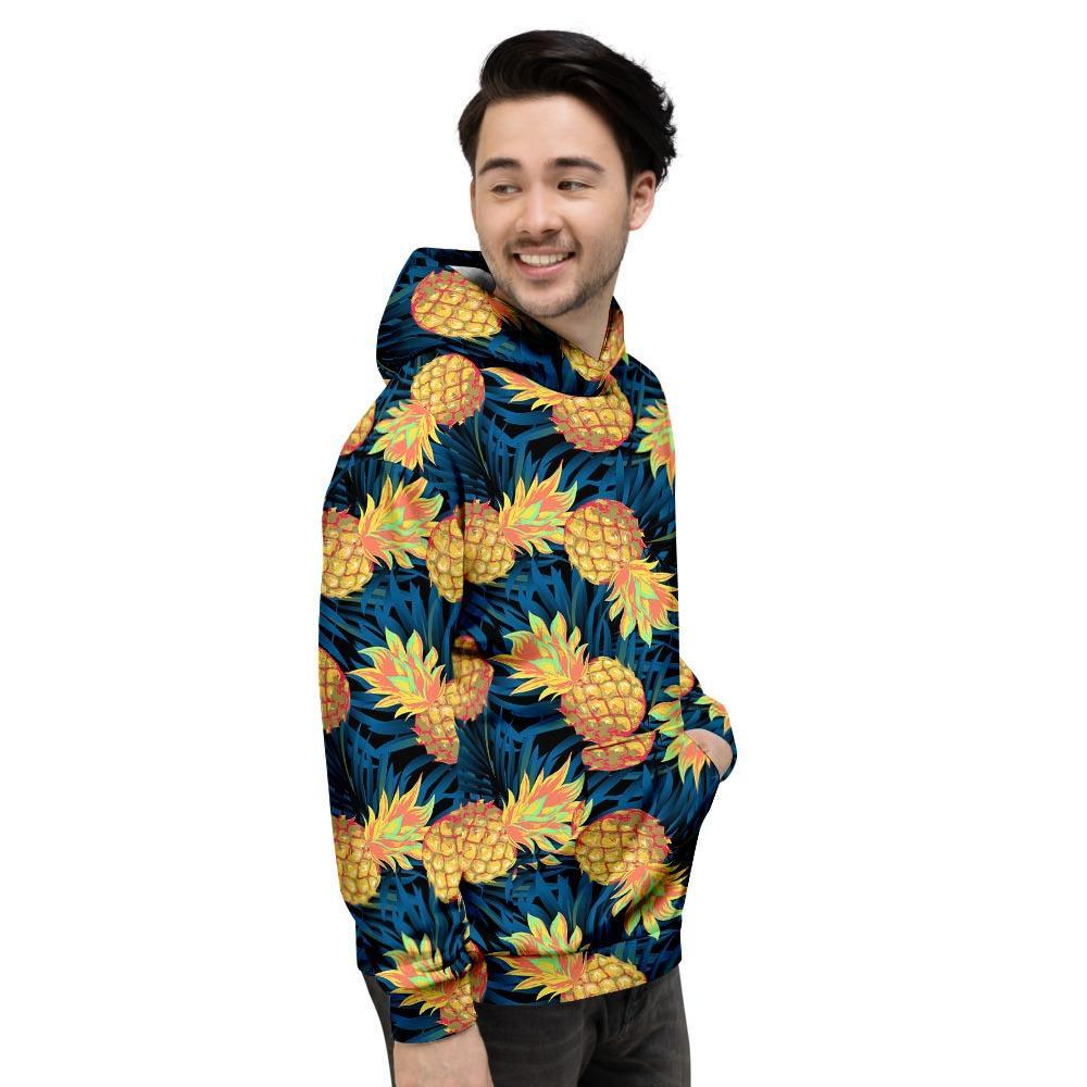 Golden Pineapple Edm Hawaiian Print Men's Hoodie-grizzshop