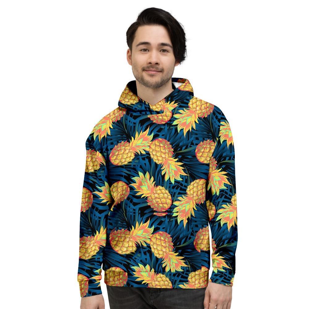 Golden Pineapple Edm Hawaiian Print Men's Hoodie-grizzshop