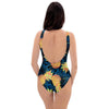 Golden Pineapple Edm Hawaiian Print One Piece Swimsuite-grizzshop