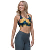 Golden Pineapple Edm Hawaiian Print Sports Bra-grizzshop