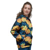 Golden Pineapple Edm Hawaiian Print Women's Hoodie-grizzshop