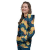 Golden Pineapple Edm Hawaiian Print Women's Hoodie-grizzshop