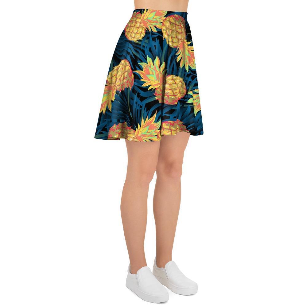 Golden Pineapple Edm Hawaiian Print Women's Skirt-grizzshop