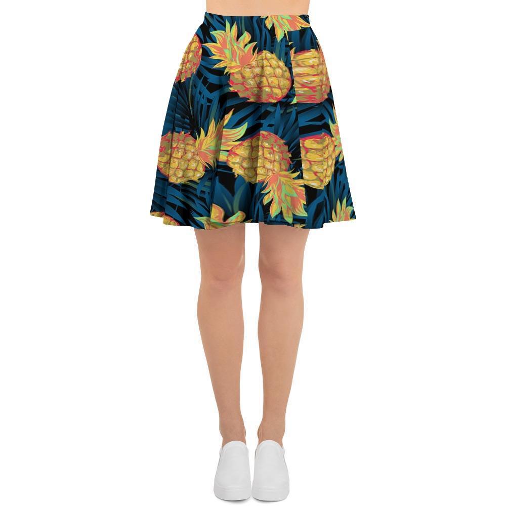 Golden Pineapple Edm Hawaiian Print Women's Skirt-grizzshop