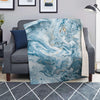 Golden Powder Blue Marble Blanket-grizzshop