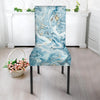 Golden Powder Blue Marble Chair Cover-grizzshop