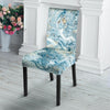 Golden Powder Blue Marble Chair Cover-grizzshop