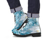 Golden Powder Blue Marble Men's Boots-grizzshop