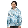 Golden Powder Blue Marble Men's Hoodie-grizzshop