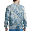 Golden Powder Blue Marble Men's Sweatshirt-grizzshop