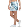 Golden Powder Blue Marble Mini Skirt-grizzshop