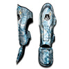 Golden Powder Blue Marble Muay Thai Shin Guard-grizzshop