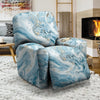 Golden Powder Blue Marble Recliner Cover-grizzshop