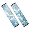 Golden Powder Blue Marble Seat Belt Cover-grizzshop