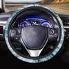 Golden Powder Blue Marble Steering Wheel Cover-grizzshop