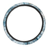 Golden Powder Blue Marble Steering Wheel Cover-grizzshop