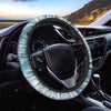 Golden Powder Blue Marble Steering Wheel Cover-grizzshop