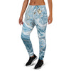 Golden Powder Blue Marble Women's Joggers-grizzshop