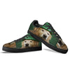 Golden Retriever Patrick's Day Print Black Low Top Sneakers-grizzshop