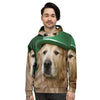 Golden Retriever Patrick's Day Print Men's Hoodie-grizzshop