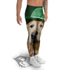 Golden Retriever Patrick's Day Print Men's Leggings-grizzshop