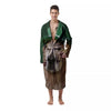 Golden Retriever Patrick's Day Print Men's Robe-grizzshop