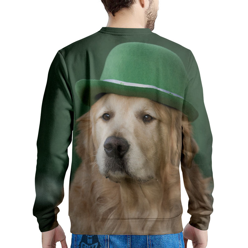 Golden Retriever Patrick's Day Print Men's Sweatshirt-grizzshop