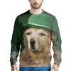 Golden Retriever Patrick's Day Print Men's Sweatshirt-grizzshop